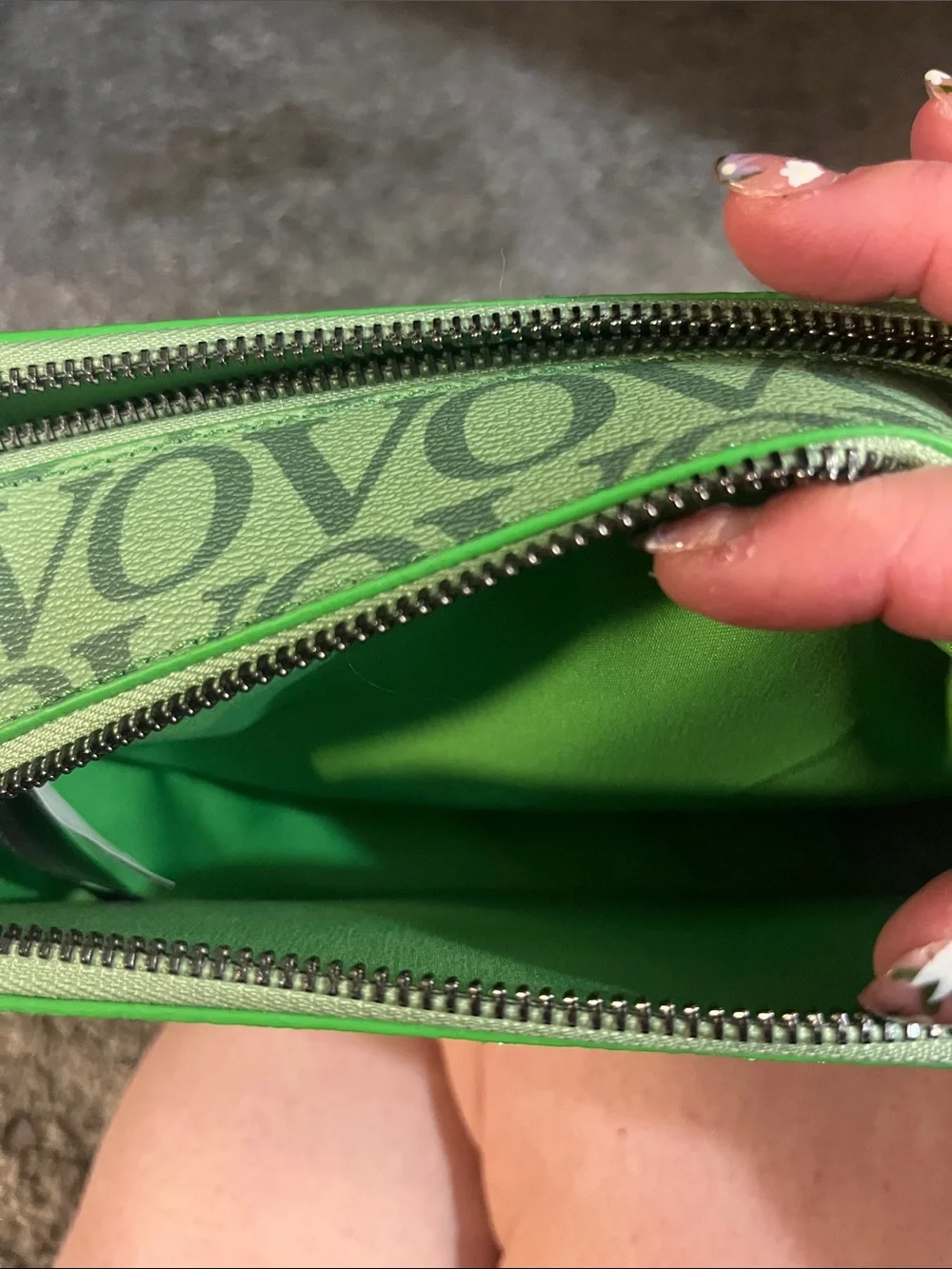 Valentino Orlandi Green Logo Canvas Crossbody Camera Bag